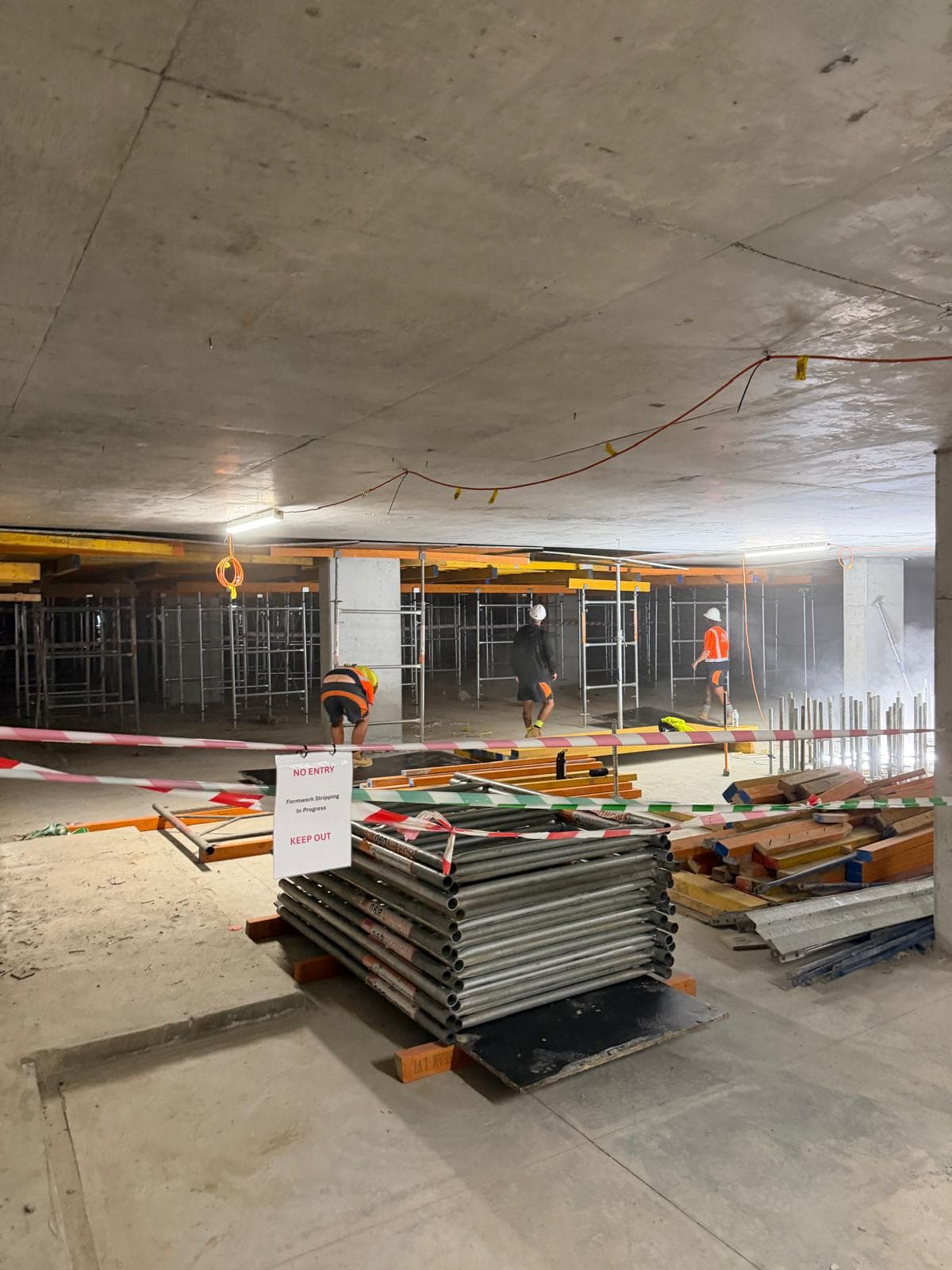 Tilt-up concrete panel erection