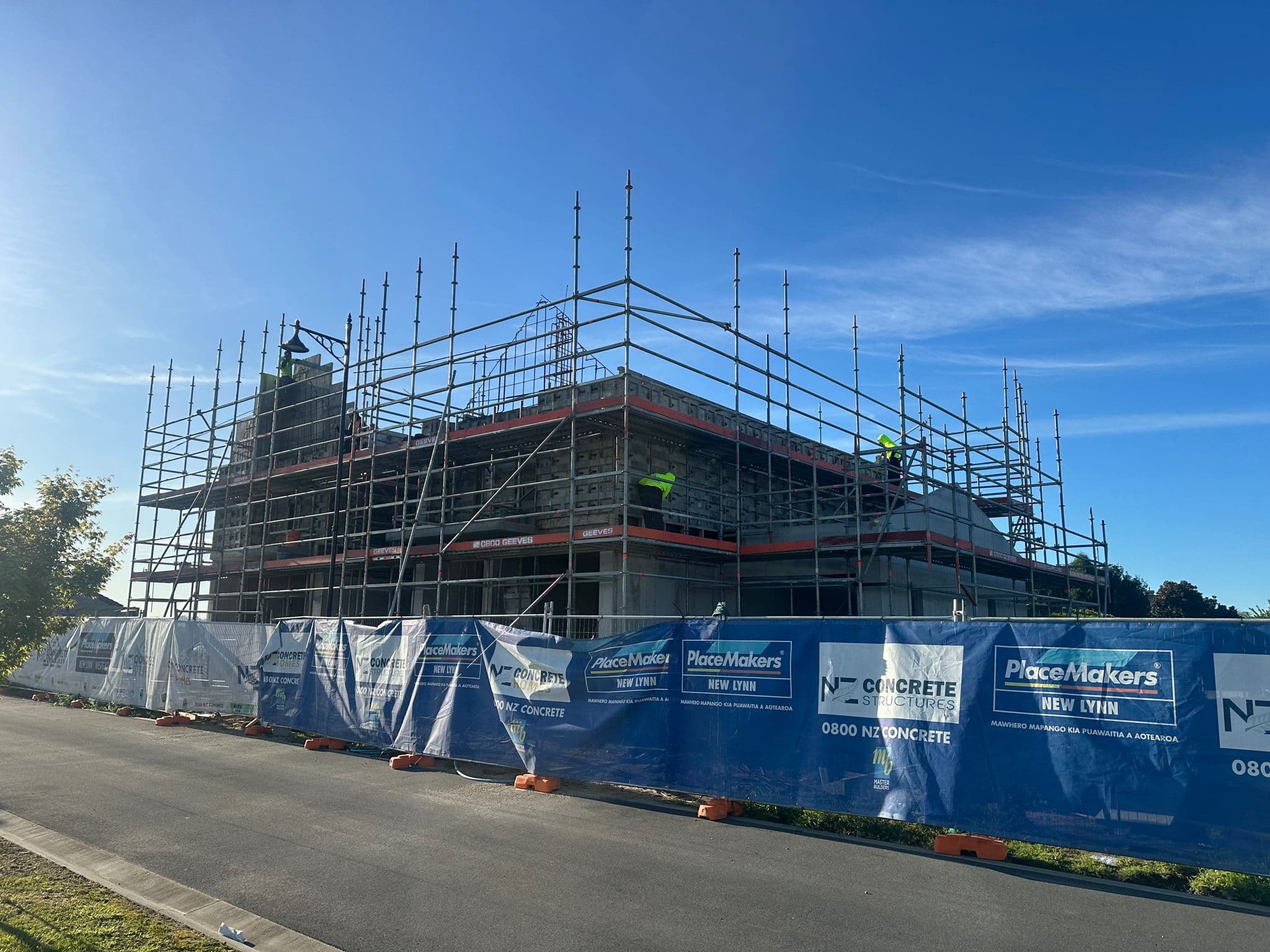 NZ Concrete Group crew on commercial build site