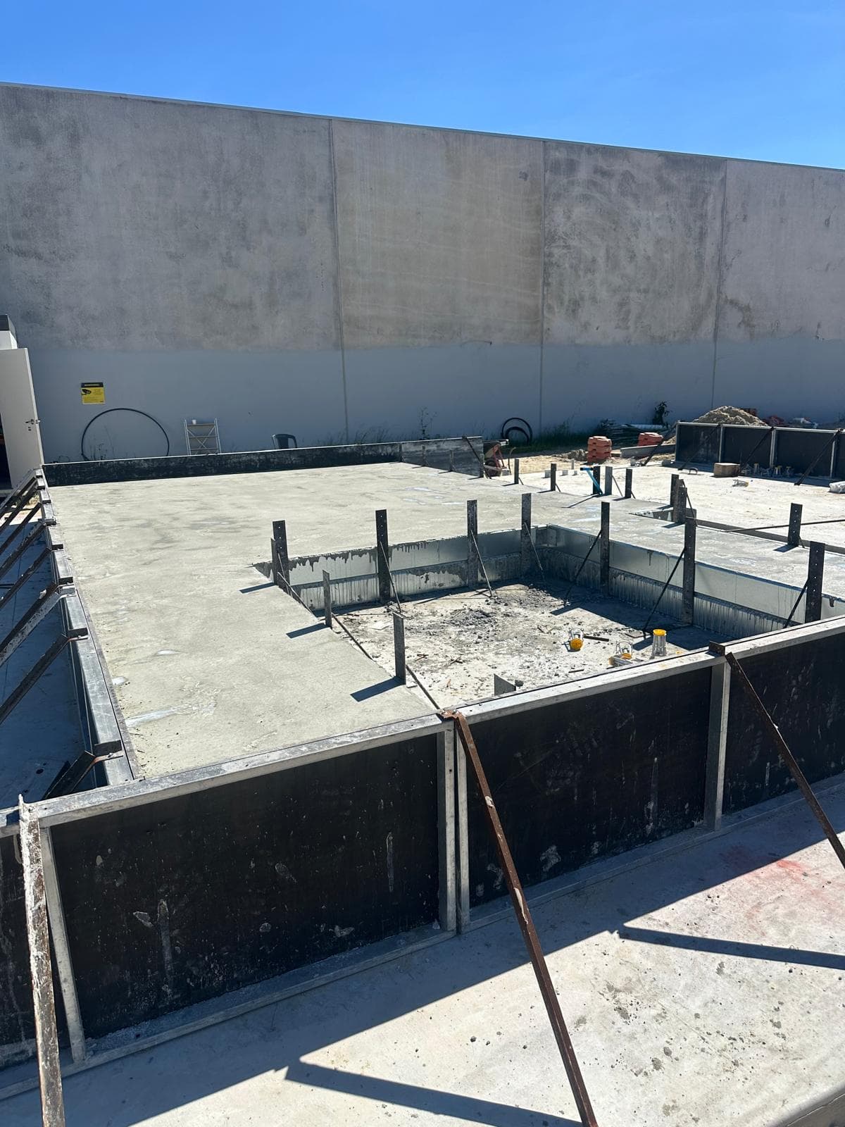 Formed slab ready for pour